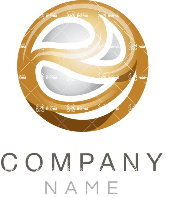 Business Logo Templates - vector graphics in a pack from GraphicMama - Golden Sphere Company Logo Design